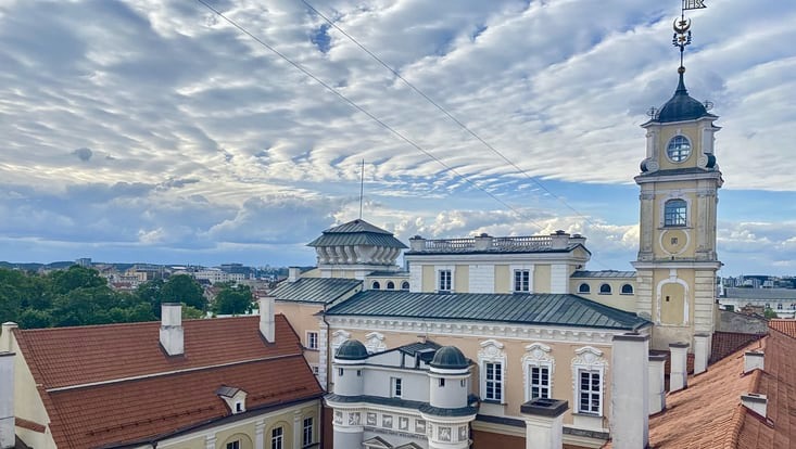 Blick auf die Universität Vilnius 'ad astra'