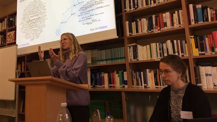 Vortrag von Prof. Dr. Nantke und Marie Flüh am Lehrstuhl für Deutsche Philologie der Universität Vilnius